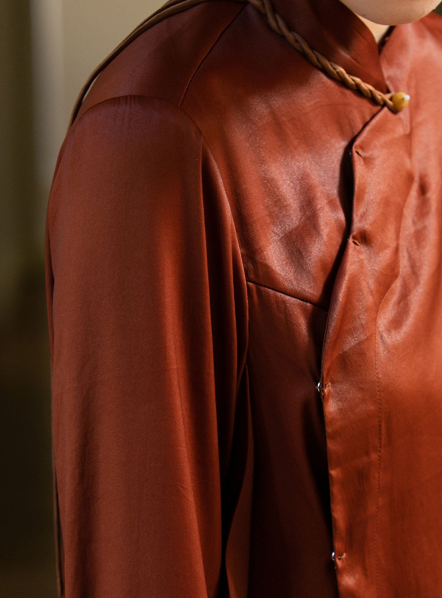 edoa Mud Silk Satin Blouse