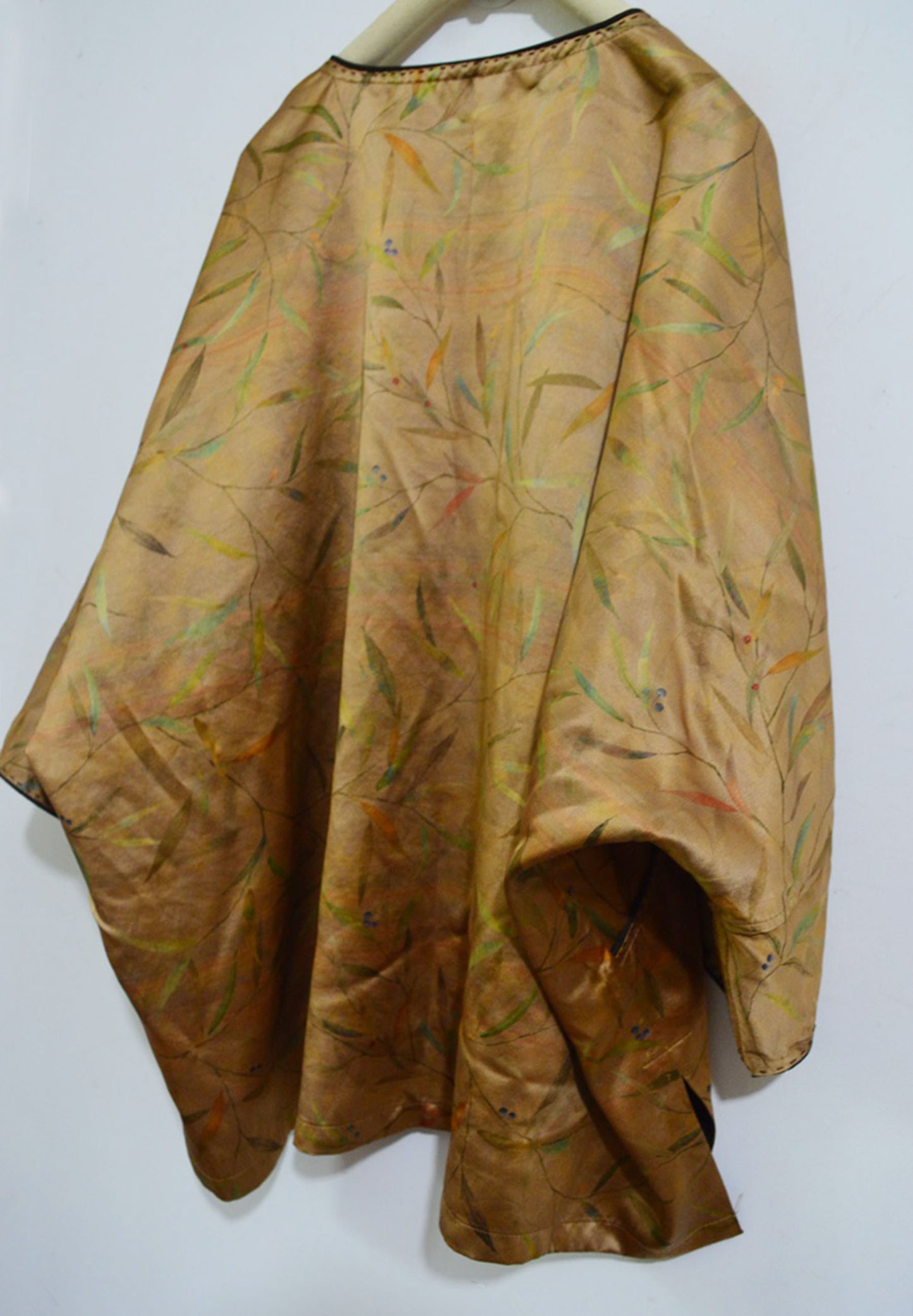 Super Loose Printed Mud Silk Charmeuse Pullover Top to0091 A883