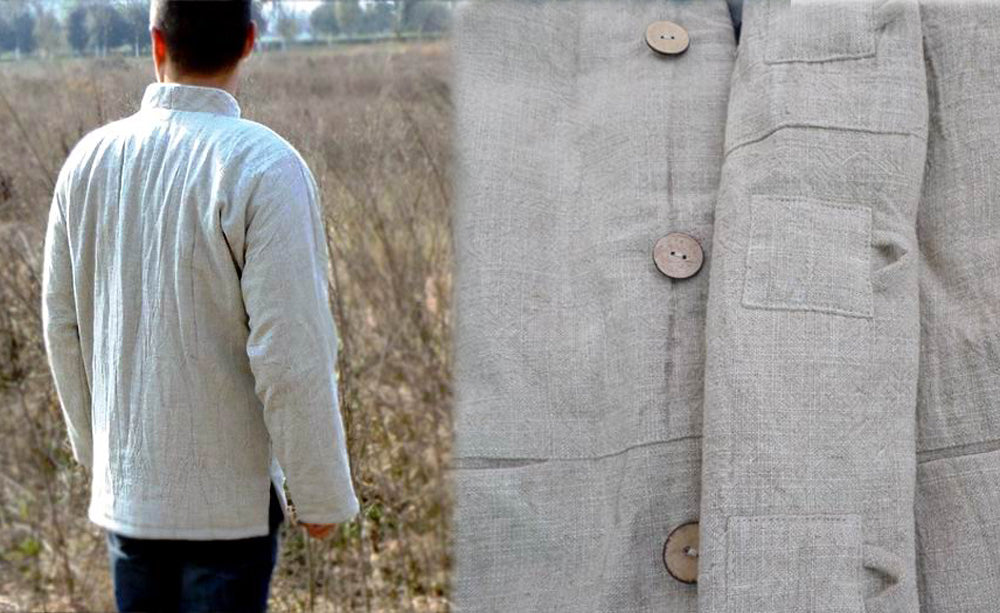 edoa Linen Cotton Blend Padding Jacket 