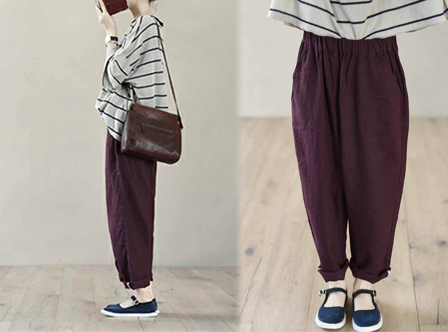 edoa Tapered Boyfriend Pants