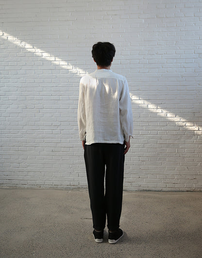 edoa White Linen Shirt
