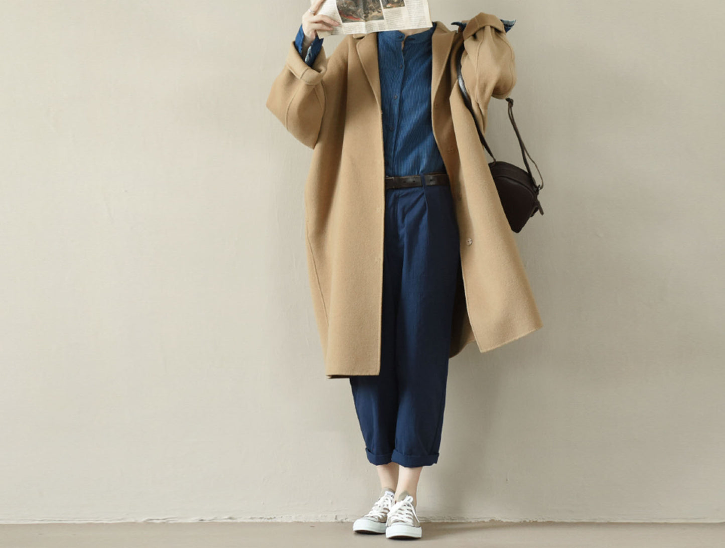 edoa Oversized Double-faced Wool Coat 