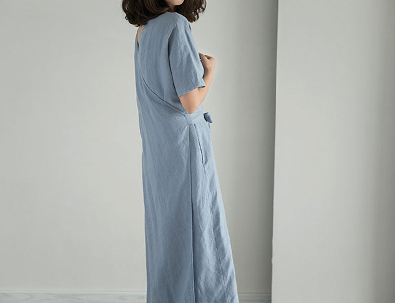 edoa Heavy Weight Linen Tea Dress