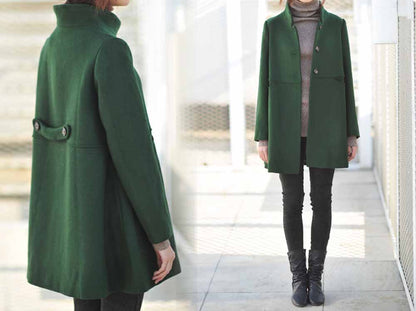 edoa Vintage A Line Wool Coat 