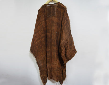 Loose Fitting Plant Dyed Hand Woven Linen Cardigan Jacket ja0062 A858