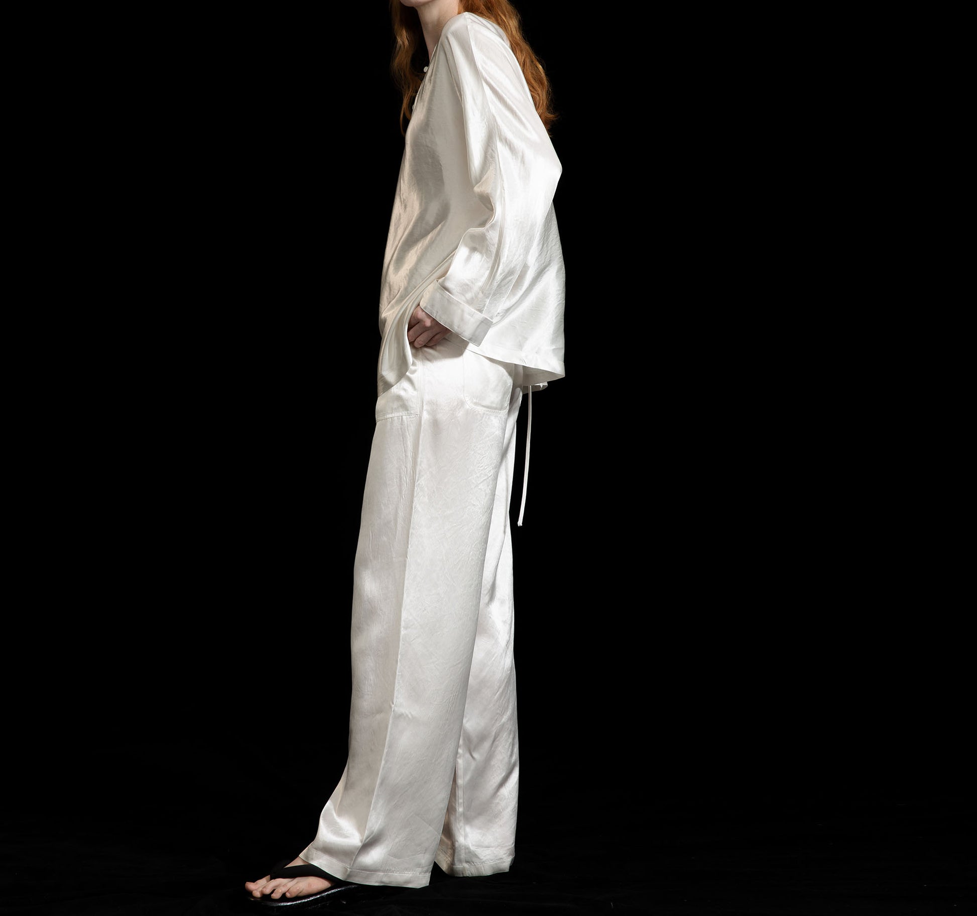 edoa Mulberry Silk Cheongsam Pajama Set