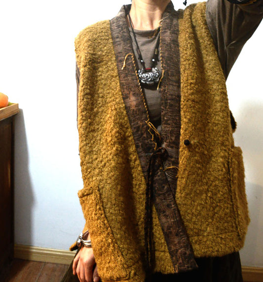 edoa Fleece Hanfu Vest