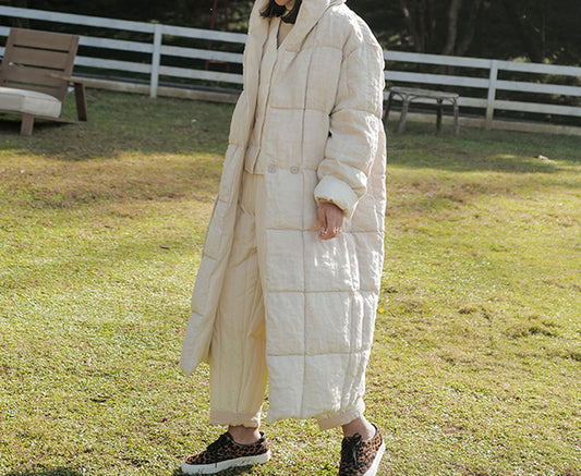 edoa Reversible Winter Linen Down Coat 