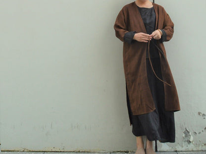 edoa Reversible Mud Silk Dust Coat