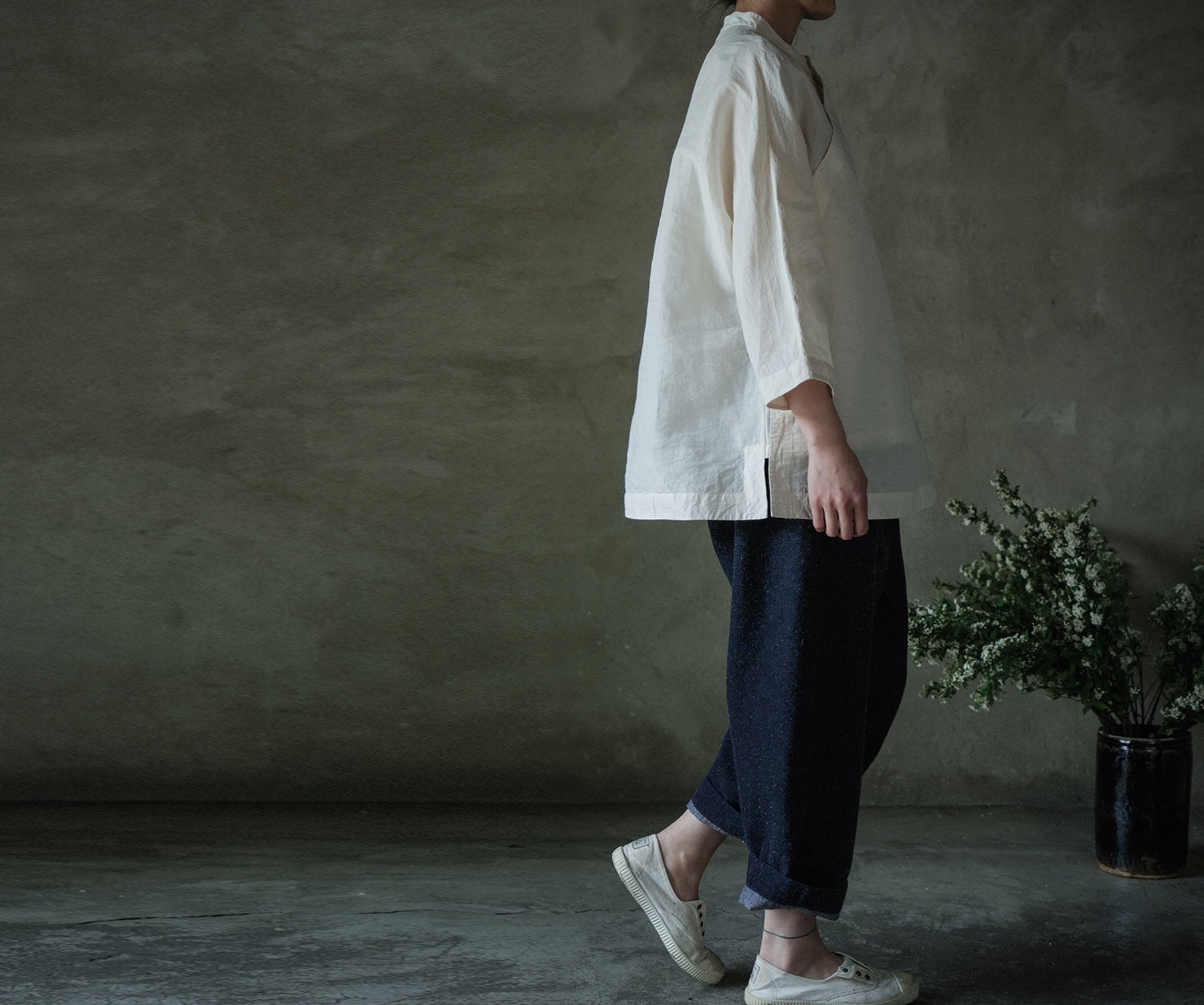 edoa Paper Cotton Chinese Top