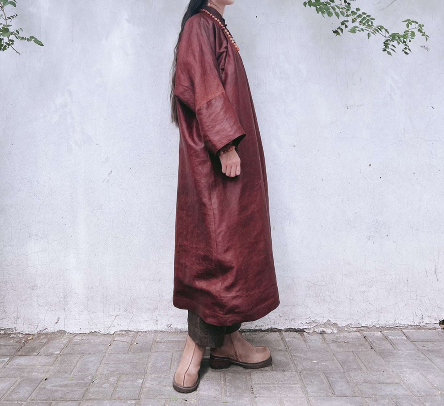 edoa Handmade Mud Silk Qipao Dress 