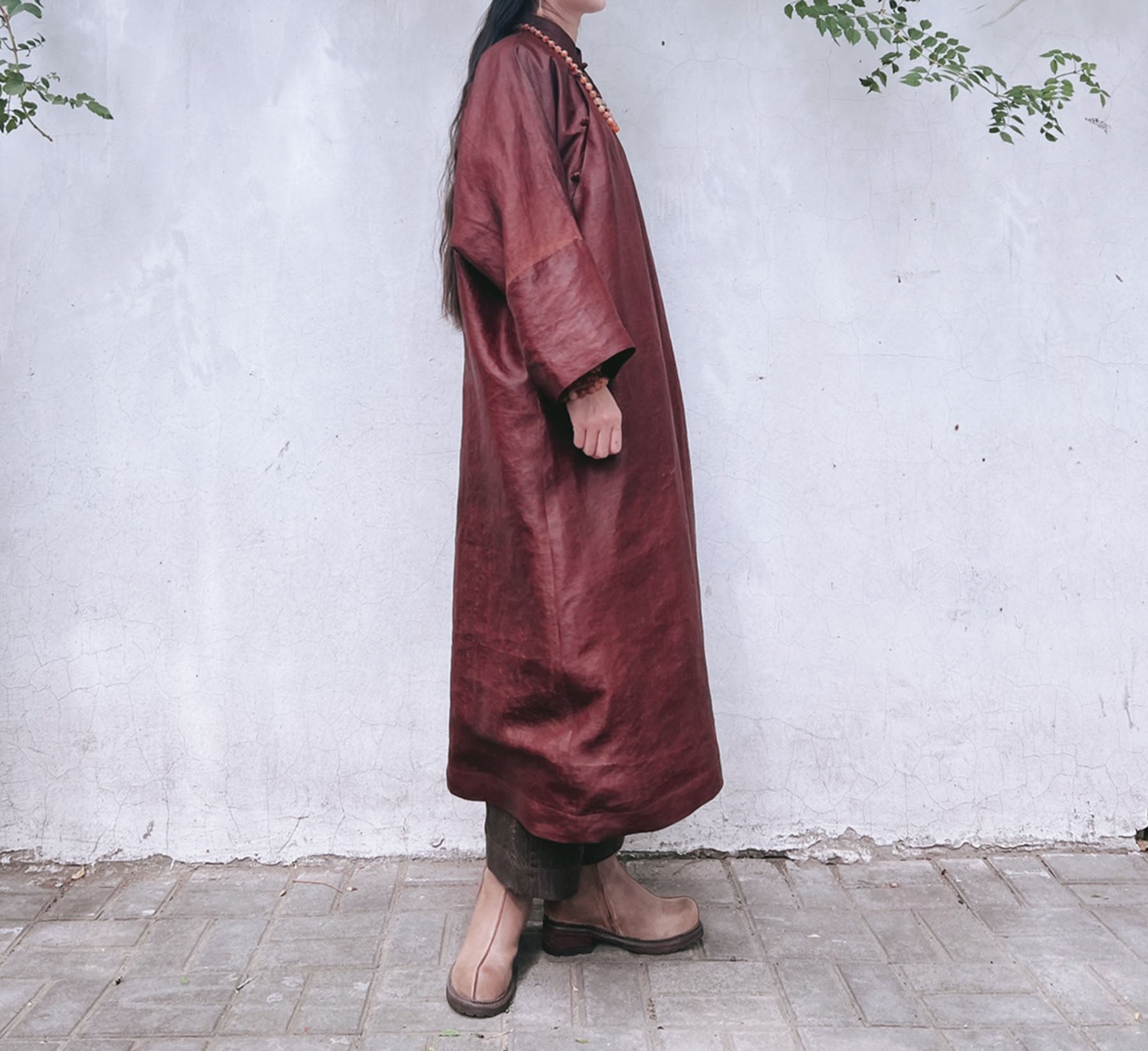 edoa Handmade Mud Silk Qipao Dress 