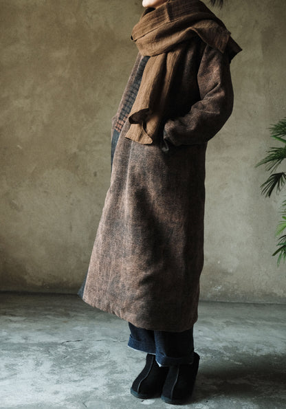 edoa Mud Tussah Silk Padded Hanfu Coat