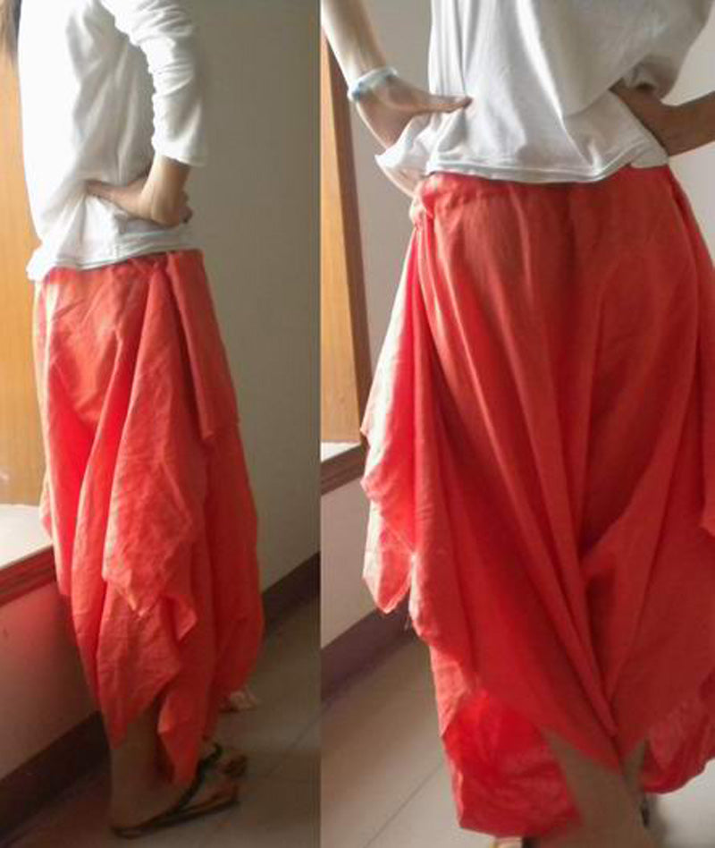 edoa Slouchy Fit Linen Harem Pants