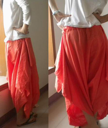 edoa Slouchy Fit Linen Harem Pants