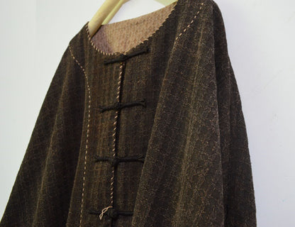 Mud Tussah Silk Jacquard Chinese Jacket ja0063 A631