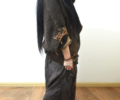 Mud Tussah Silk Jacquard Smock Top to0219 X264