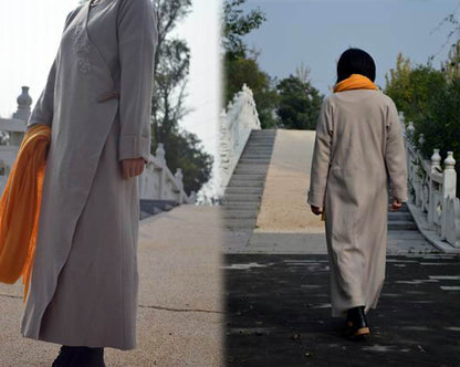 edoa Felted Wool Coat with Hand Embroidery 