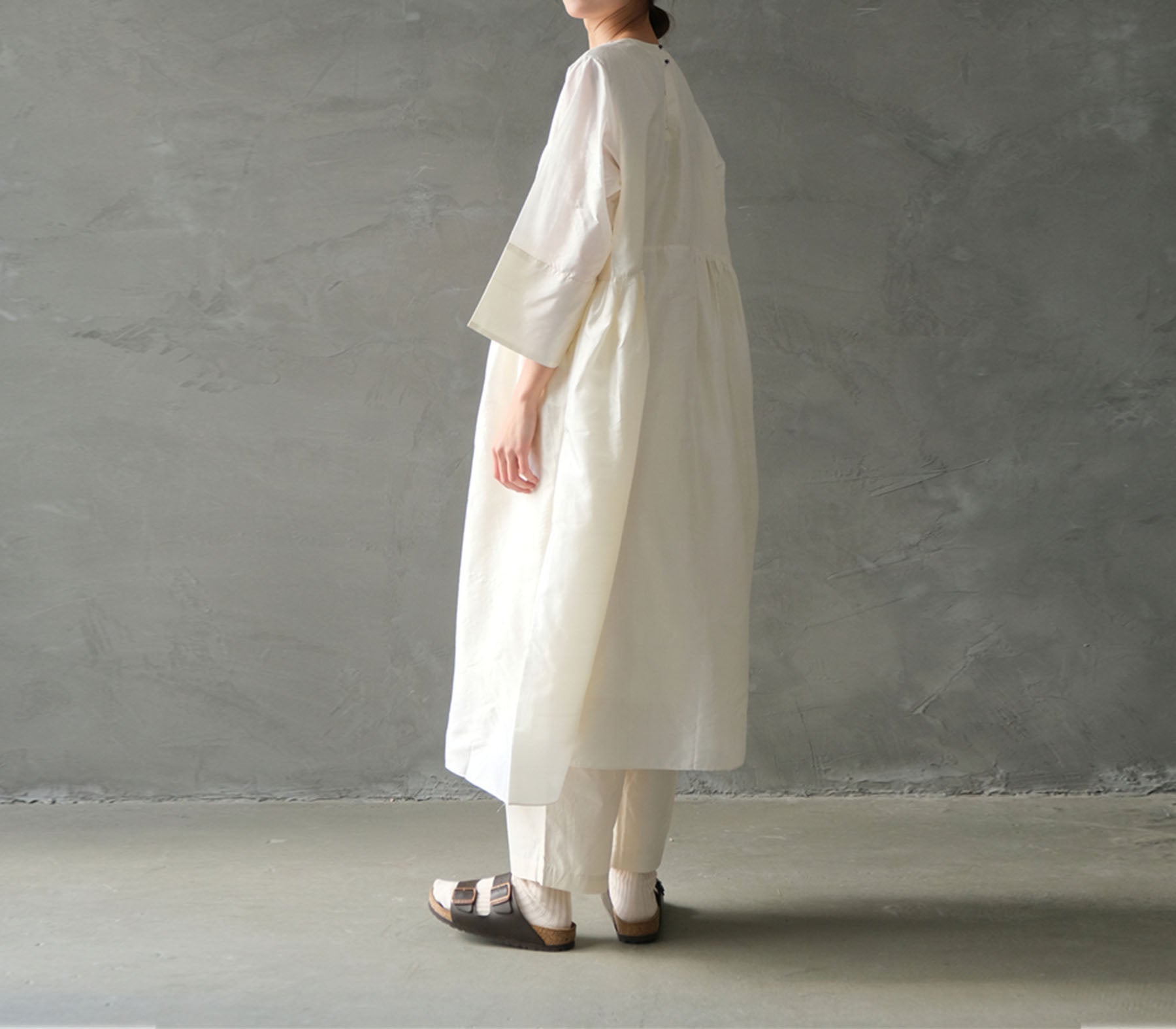 edoa Dupion Silk Minimalist Dress