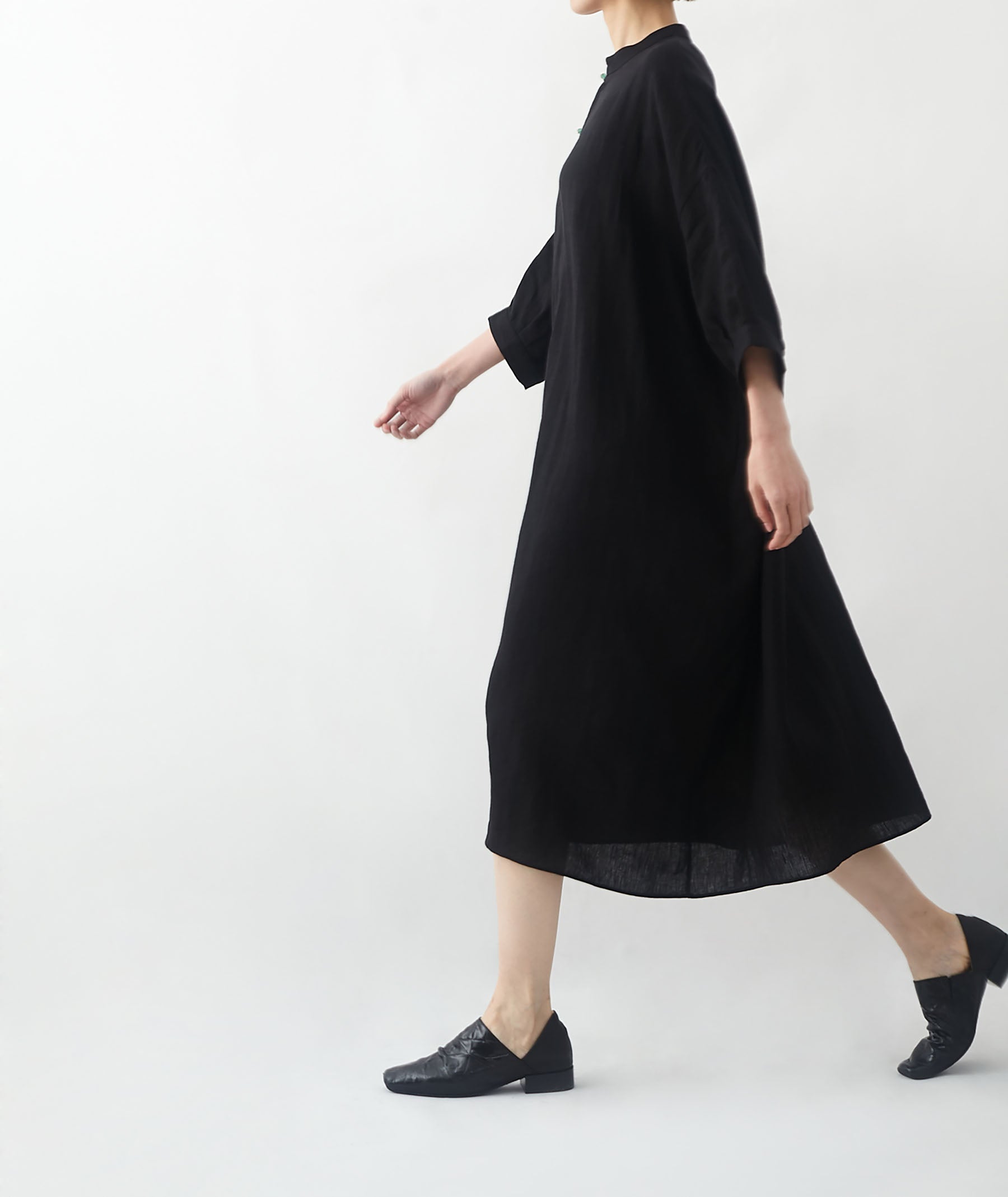 edoa Loose Fitting Linen Modified Dress
