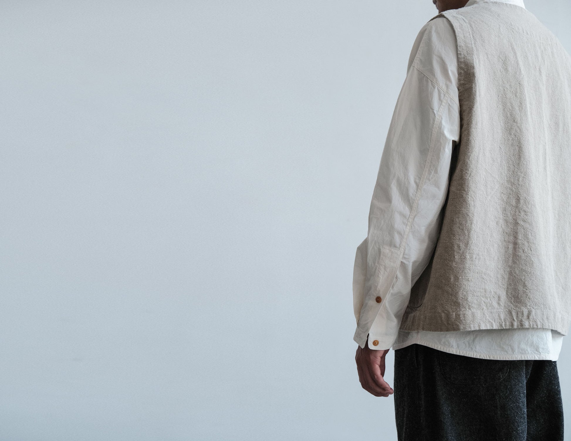 edoa Heavy Weight Flax Linen Vest