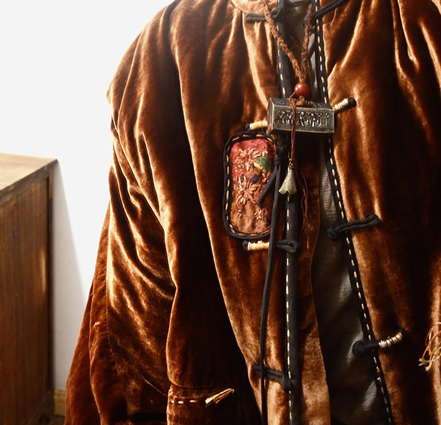 Mulberry Silk Velvet Padded Chinese Jacket ja0081 X300