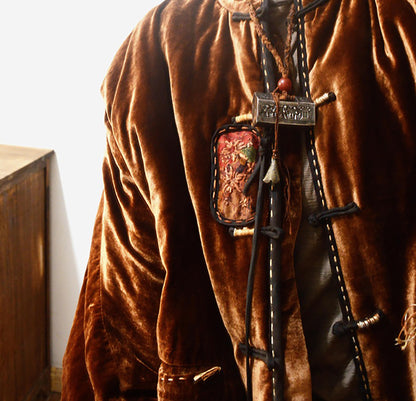 Mulberry Silk Velvet Padded Chinese Jacket ja0081 X300