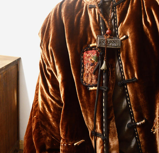 Mulberry Silk Velvet Padded Chinese Jacket ja0081 X300