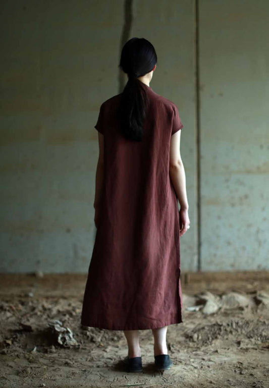 edoa Simplicity Linen A Line Dress