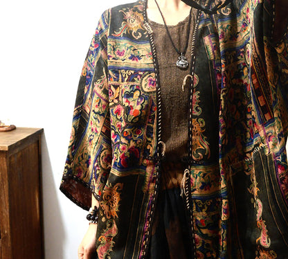 Reversible Printed Mud Silk Jacket ja0038 X280