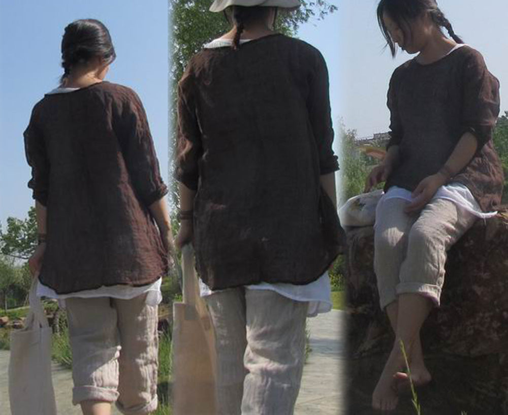 edoa Summer Line Gauze Top
