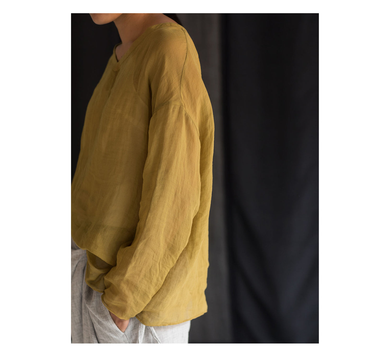 edoa High Counted Ramie Tunic