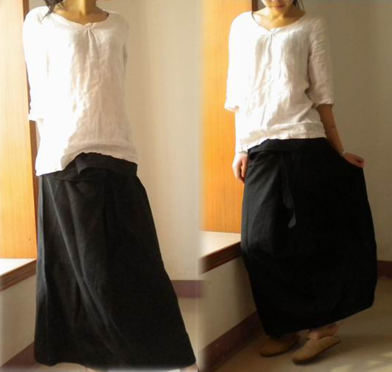 EDOA white linen blouse