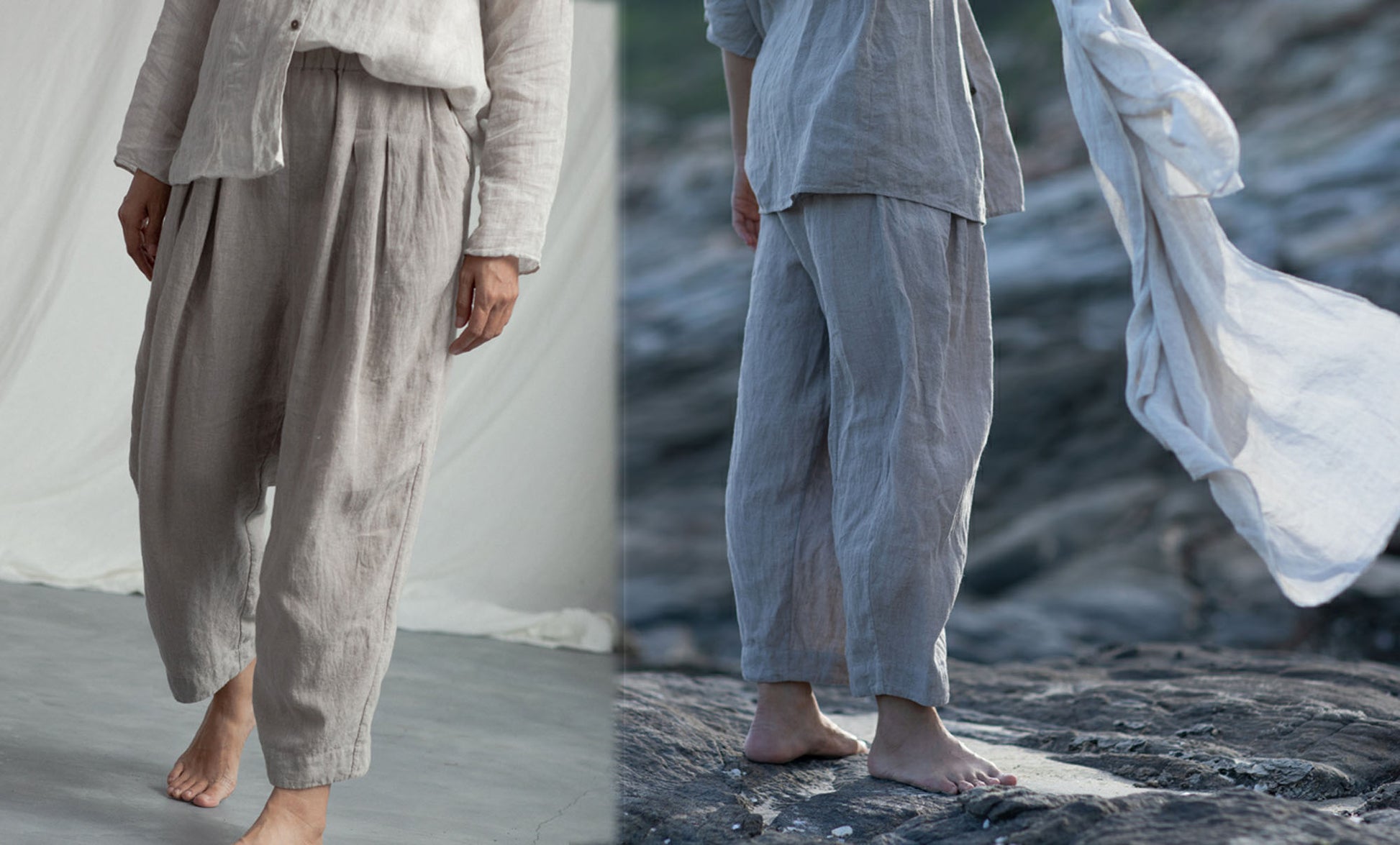edoa Relaxed Flax Linen Pants