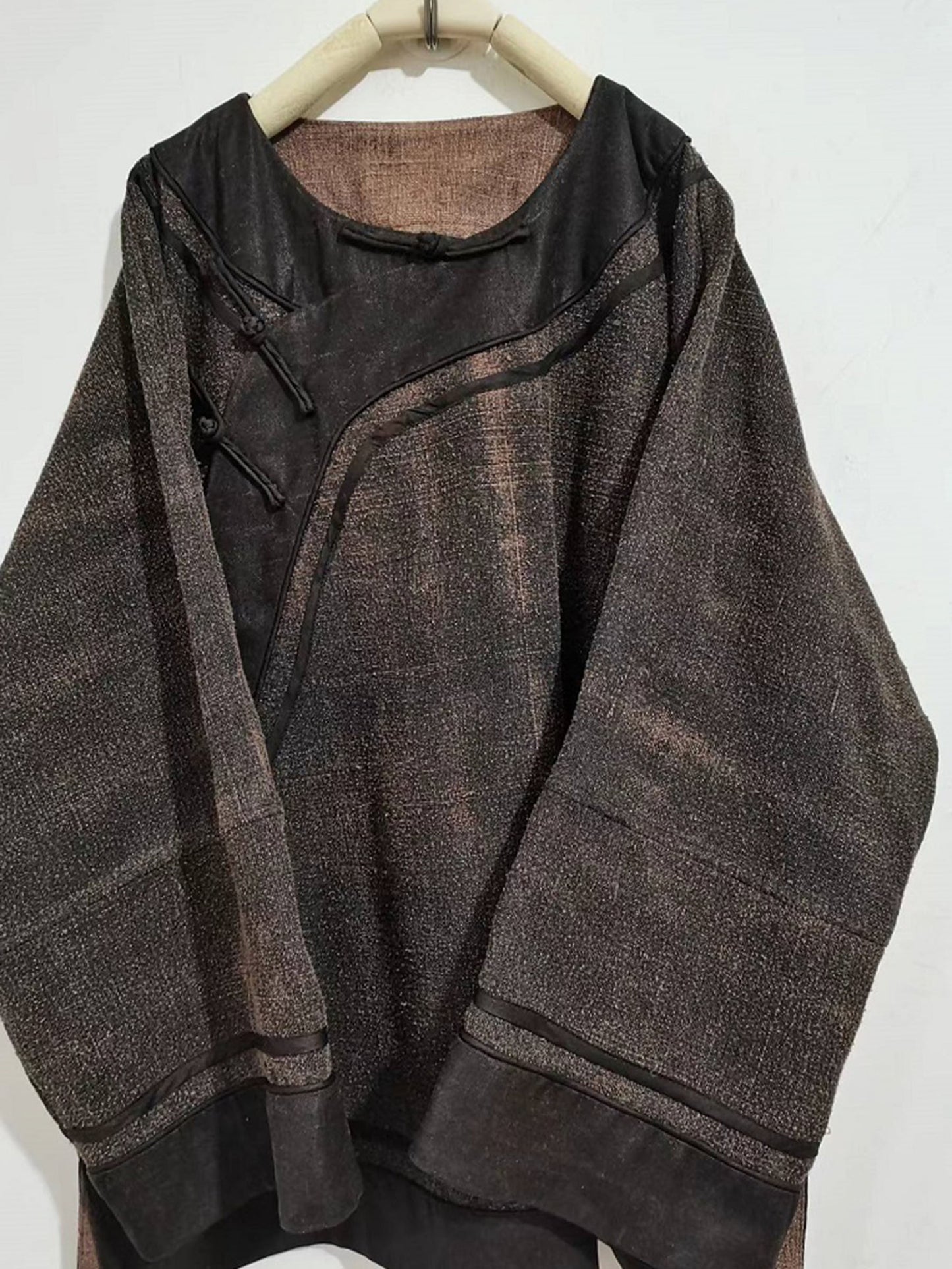Oversized Mud Tussah Silk Modified Qipao to0262 X028