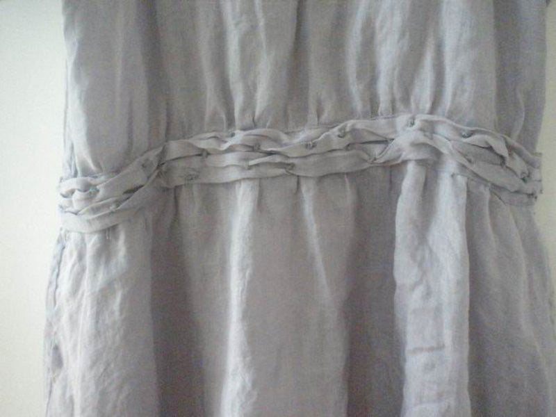edoa loose hand embroidered linen maxi dress