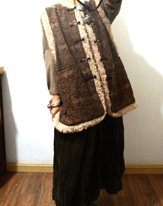 edoa Mud Silk Jacquard Vest