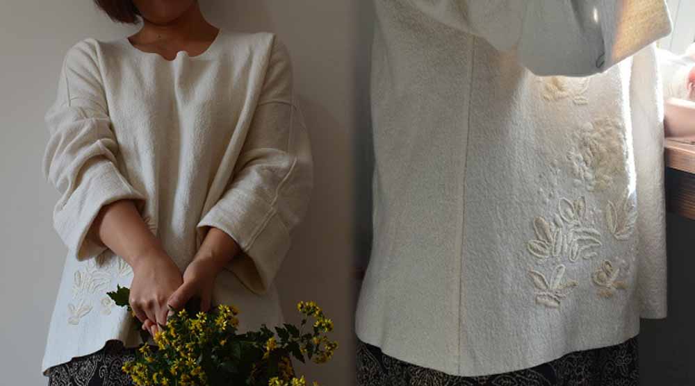 Japanese Boiled Wool Knit Top to0264 543