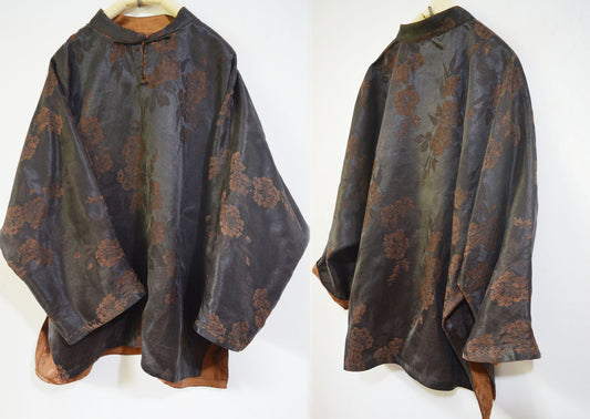 Reversible Mud Silk Chinese Pullover Top to0256 A996