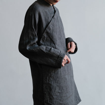 edoa Washed Linen Cheongsam Top