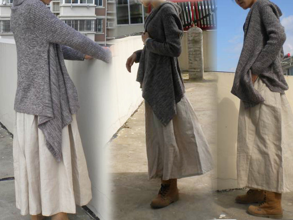edoa Color Block Maxi Skirt
