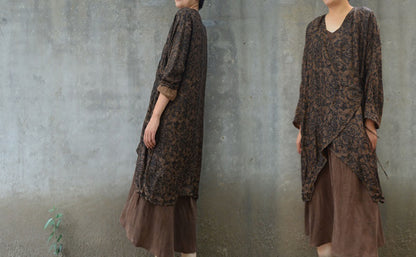 Reversible Mud Silk Tie Cardigan Jacket ja0052 A180