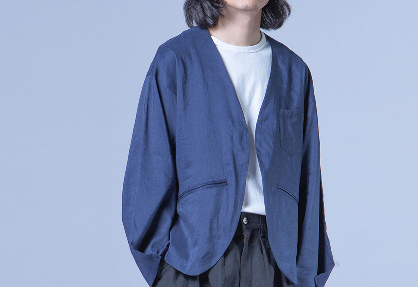 edoa Simplicity V-neck Linen Jacket