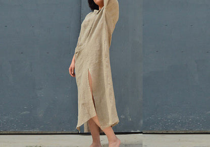 edoa Distressed Flax Linen Dress