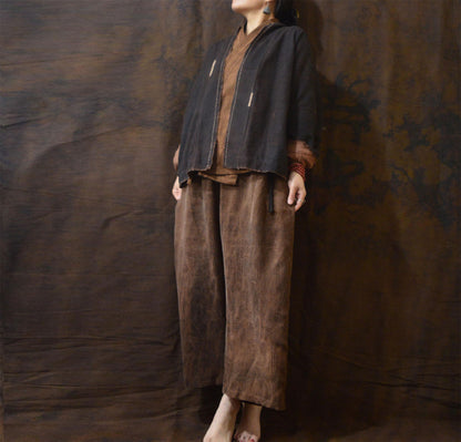 edoa Reversible Mud Silk Cardigan