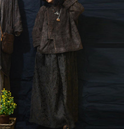 edoa Mud Tussah Silk Corduroy Jacket 