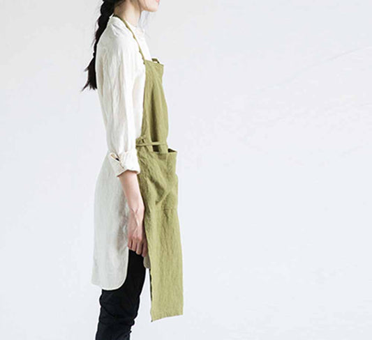Linen Kitchen Apron dr0344 739