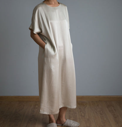 edoa Mulberry Silk Caftan Loungewear