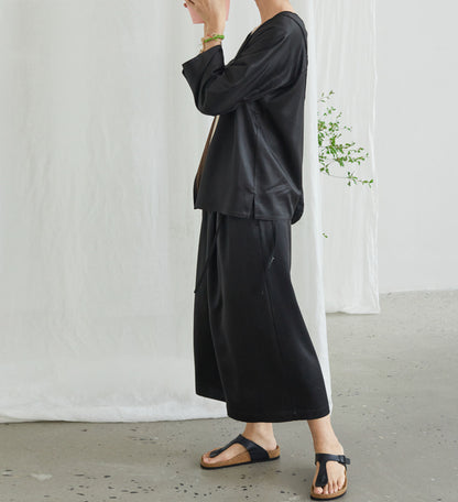 edoa Mud Silk Satin Jacket