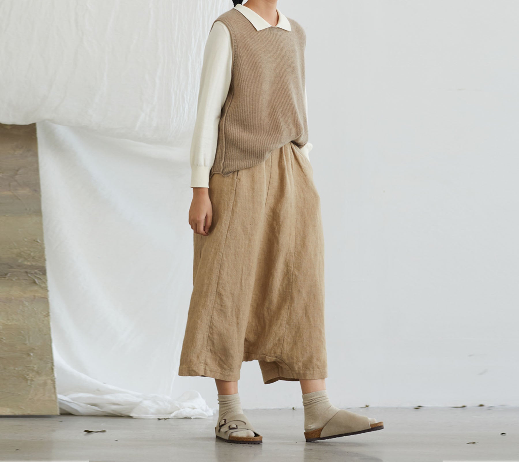 edoa Loose Drop Crotch Harem Pants